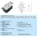 BAS20-2USB 5VDC 4A elektrische geschaltete usa-Wandadapter